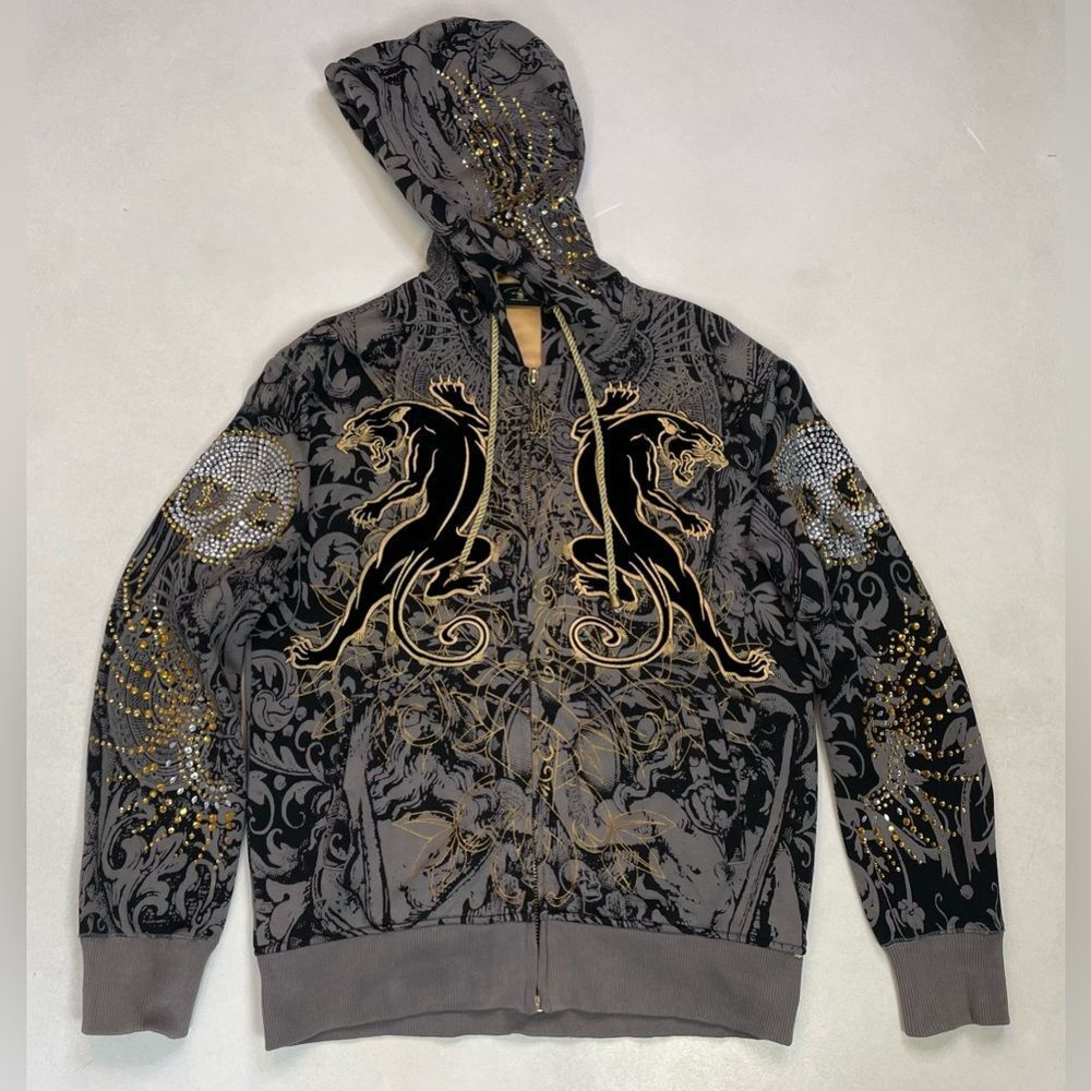 Men's Gray Graphic Hoodie